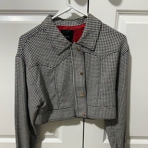 Geoprint crop jacket